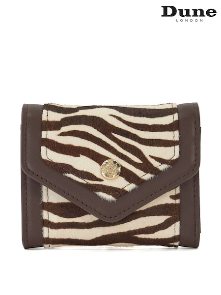 Dune London Animal Print Black Kindest Cross Strap Wedge Purse (F76219) | £69