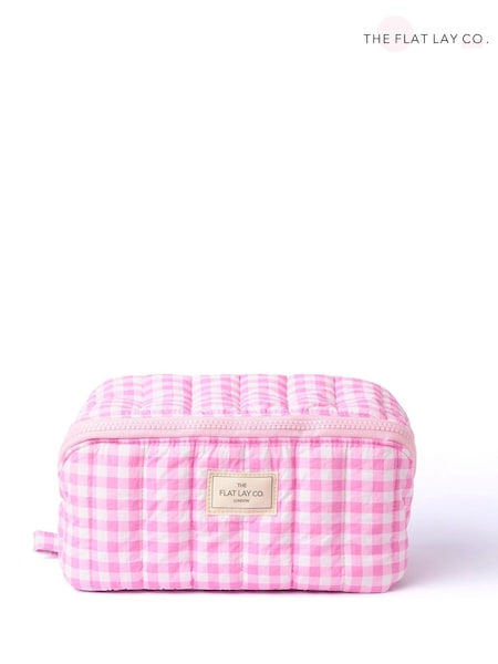 The Flat Lay Co. Marshmallow Open Flat Box Makeup Bag (F76224) | £25