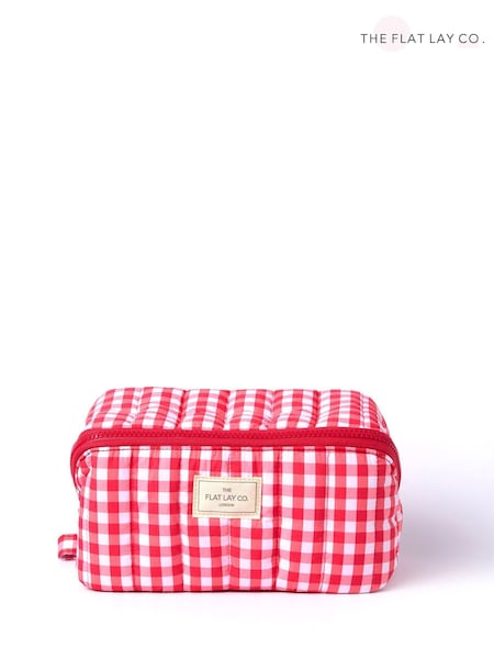 The Flat Lay Co. Marshmallow Open Flat Box Makeup Bag (F76226) | £25