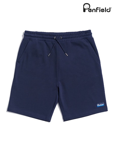 Penfield Blue Mens Original Logo Sweat Shorts (F76245) | £40