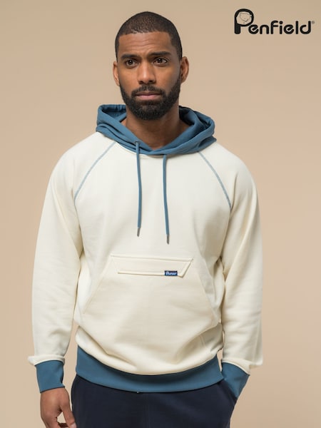Penfield Cream Mens Pac Jac Sweat Hoodie (F76253) | £80