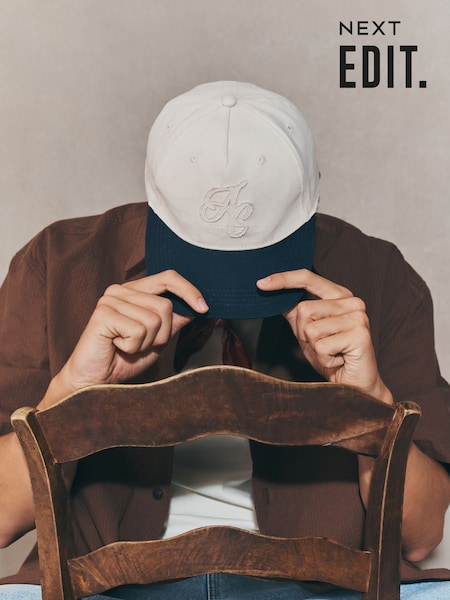Ecru/Blue Edit Cap (F76366) | £16