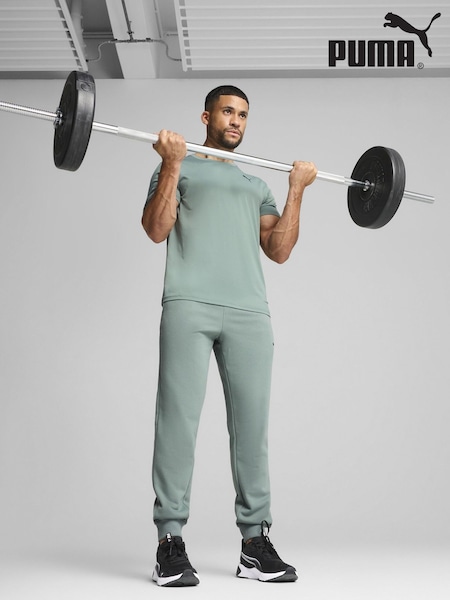 Puma Green Mens Tad Essentials Solid Cat T-Shirt (F76561) | £18
