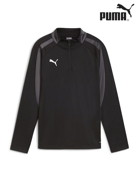 Puma Black Boys individualLIGA Quarter-Zip Top (F76654) | £32