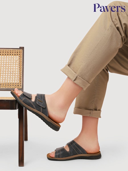 Pavers Blue Gents Mule Casual Sandals (F76807) | £25