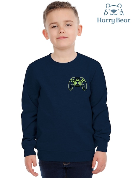 Harry Bear Blue Gaming Sweatshirt (F76855) | £15