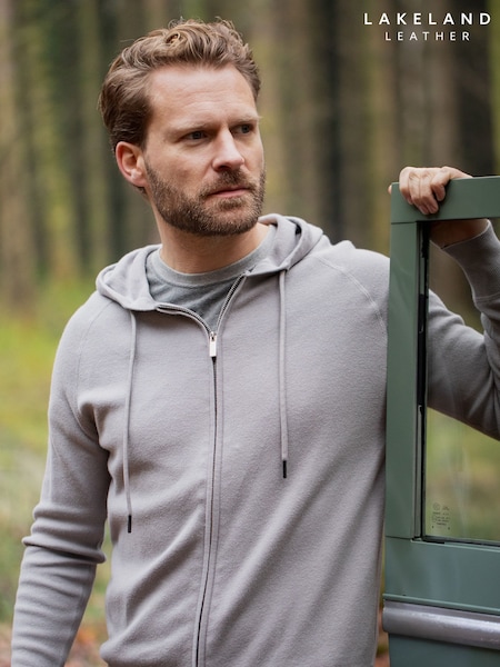 Lakeland Clothing Grey Heron 100% Cotton Hoodie (F76884) | £50