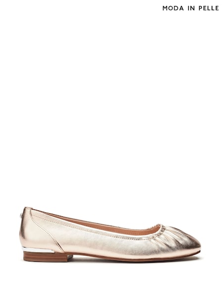 Moda in Pelle FREESIA ELASTICATED LEATHER BALLET FLAT SHOE (F76916) | £69