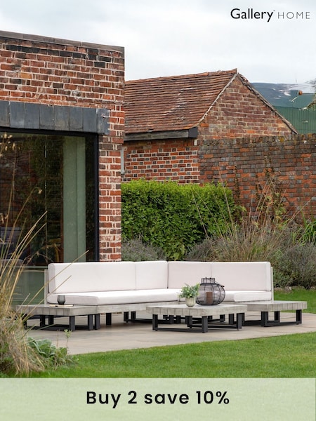 Gallery Home Grey Taranto Small Garden Corner Lounge Set (F76935) | £1,650