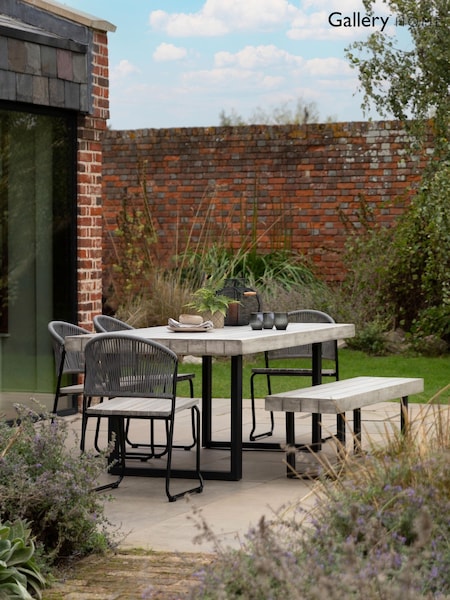 Gallery Home Grey Taranto 6 Seater Garden Dining Table (F76938) | £850