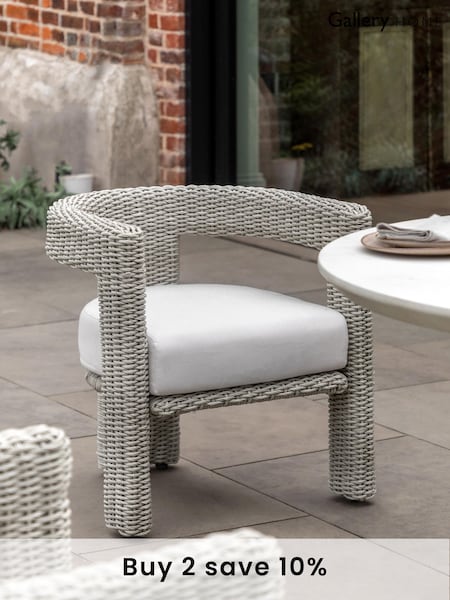 Gallery Home Set of 2 Natural Hvar Garden Dining Chairs (F76940) | £510