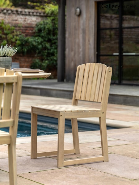 Gallery Home Set of 2 Natural Rialto Garden Dining Chairs (F76955) | £140