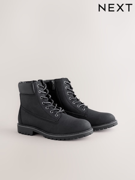 Black Tall Zip-Up Boots (F76989) | £52