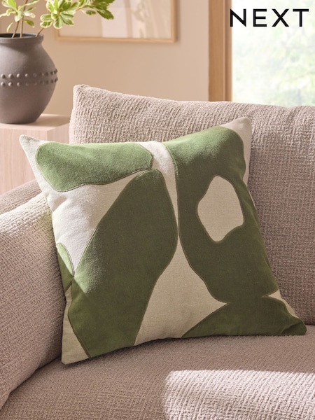 Green 50 x 50cm Abstract Cushion (F77027) | £22