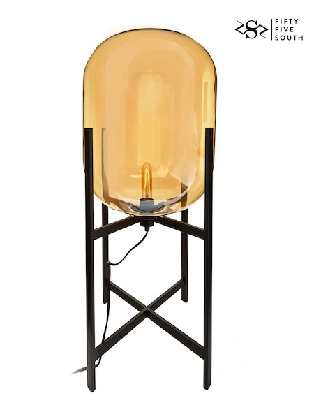 Fifty Five South Black Trieste Champagne Glass Floor Lamp (F77042) | £315