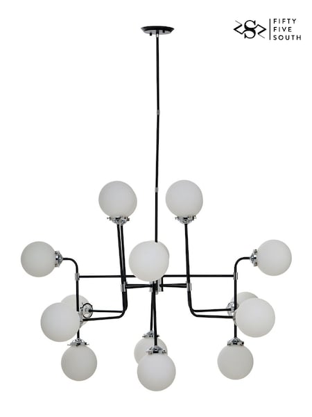 Fifty Five South Black Abira Metal Pendant Ceiling Light (F77055) | £1,015