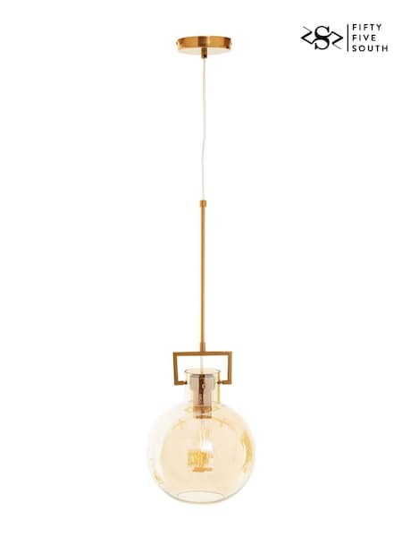 Fifty Five South Gold Trieste Rounded Pendant Ceiling Light (F77056) | £135