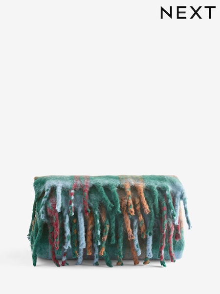 Dark Green Cosy Check Throw (F77070) | £28 - £40