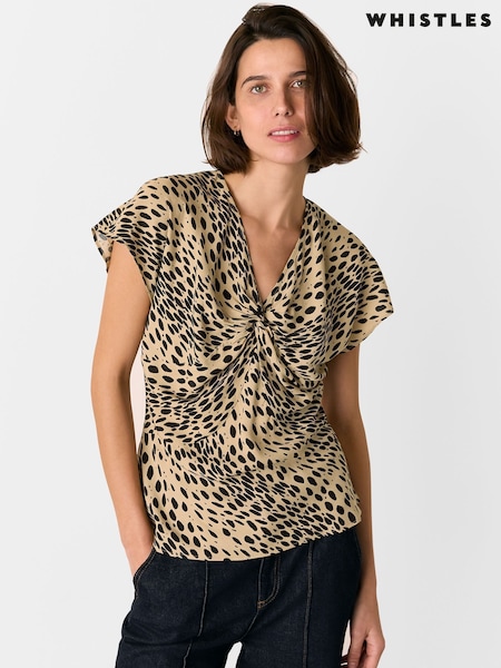 Whistles Animal Spot Print Blouse (F77103) | £79