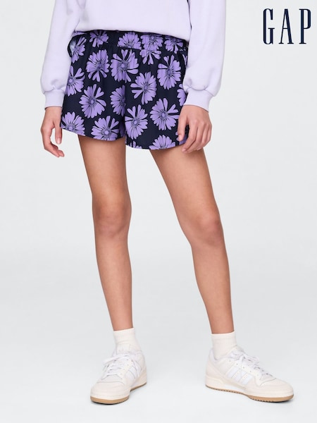Gap Purple Floral Flutter Shorts (4-13yrs) (F77169) | £11