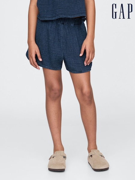 Gap Blue Crinkle Gauze Easy Shorts (4-13yrs) (F77173) | £18