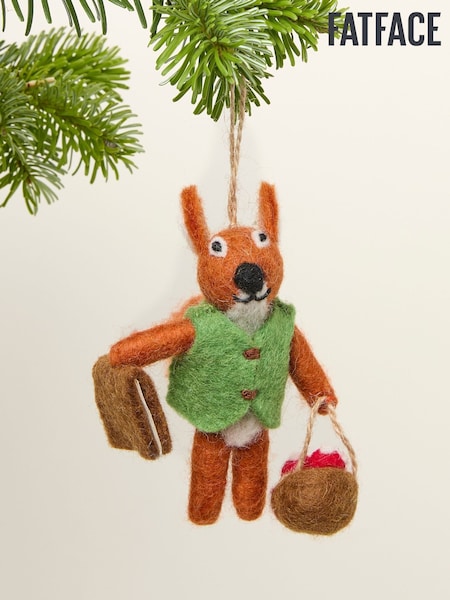FatFace Red Woodland Squirrel Felt Decoration (F77275) | £9