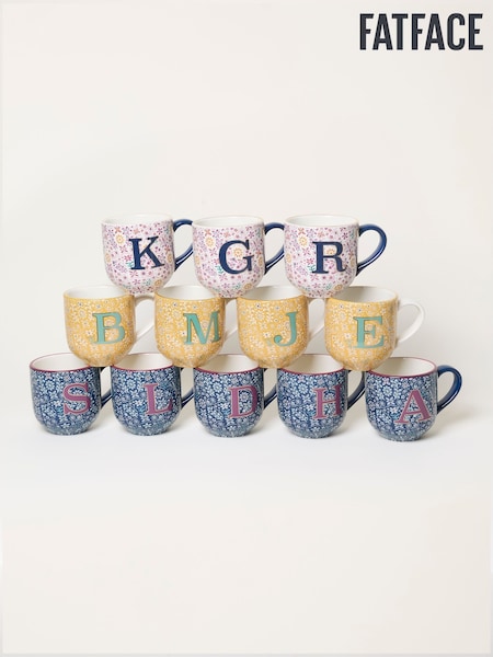 FatFace Multi Alphabet Floral Mug (F77288) | £14.50