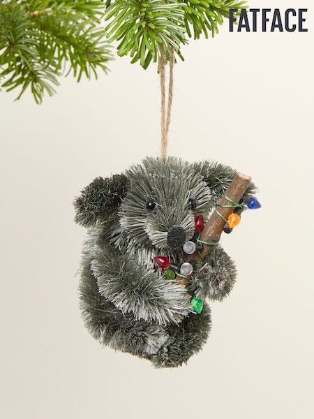 FatFace Grey Koala Brush Christmas Decoration (F77292) | £9
