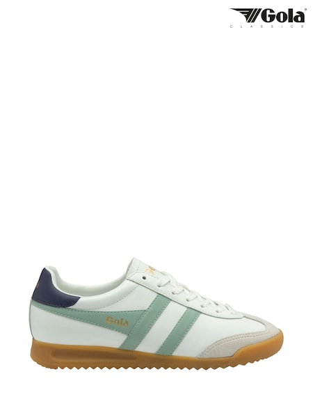 Gola White Ladies Torpedo Leather Lace-Up Trainers (F77318) | £90