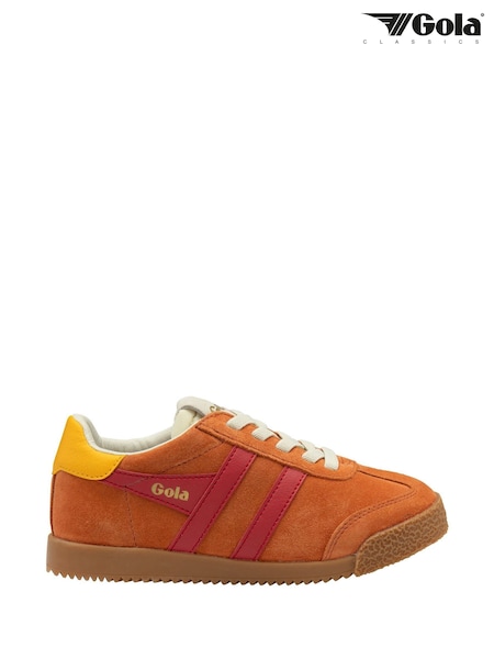Gola Orange Kids Elan Suede Lace-Up Trainers (F77325) | £55