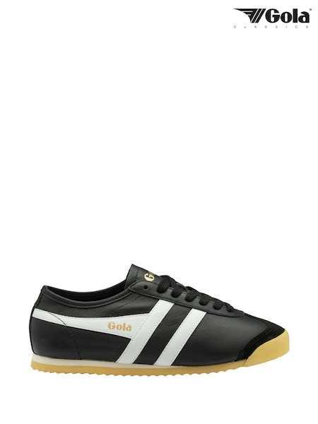 Gola Black Ladies Race Leather Lace-Up Trainers (F77326) | £90