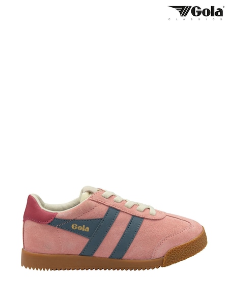 Gola Pink Kids Elan Suede Lace-Up Trainers (F77340) | £55