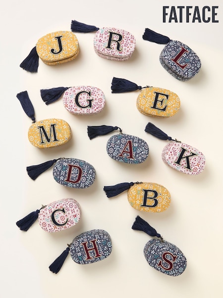 FatFace Multi Alphabet Floral Travel Jewellery Box (F77445) | £19.50