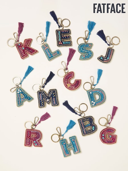 FatFace Multi Alphabet Beaded Bag Charm Keyring (F77451) | £8.50
