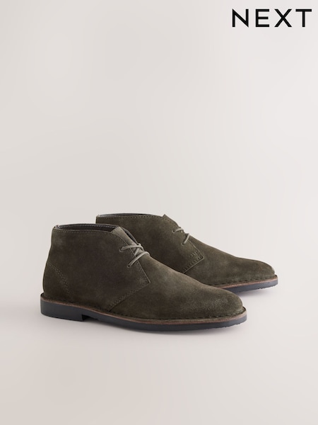 Dark Green Suede Desert Boots (F77464) | £52