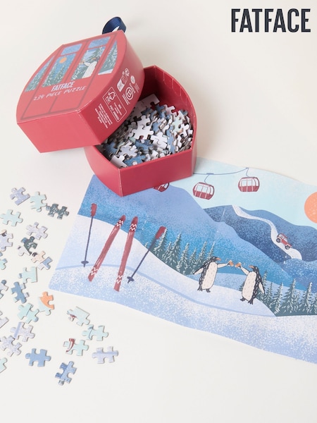 FatFace Red 234 Piece Apres Ski Penguin Scene Puzzle (F77526) | £9.50