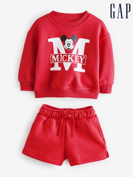Gap Red Disney Vintage Soft Jumper and Shorts Set (6mths-5yrs) (F77623) | £35