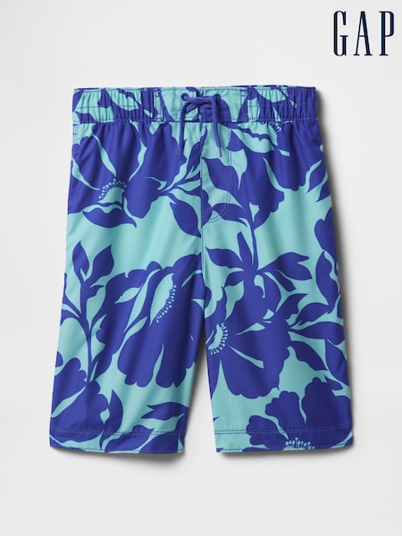 Gap Blue 8" Recycled Swim Trunks (4-13yrs) (F77627) | £20