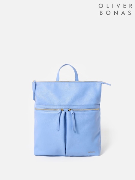Oliver Bonas Blue Anie Cornflower Backpack (F77674) | £58