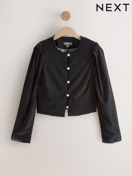 Black Velvet Gold Button Down Jacket (F77734) | £52