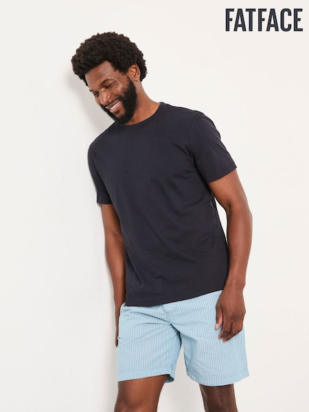 FatFace Light Blue Seil Stripe Shorts Pyjama Set (F77835) | £49.50