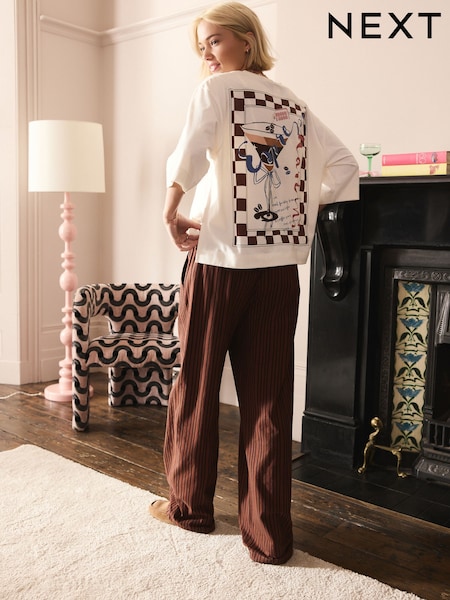 Chocolate Espresso Short Sleeve Pyjamas (F77994) | £25