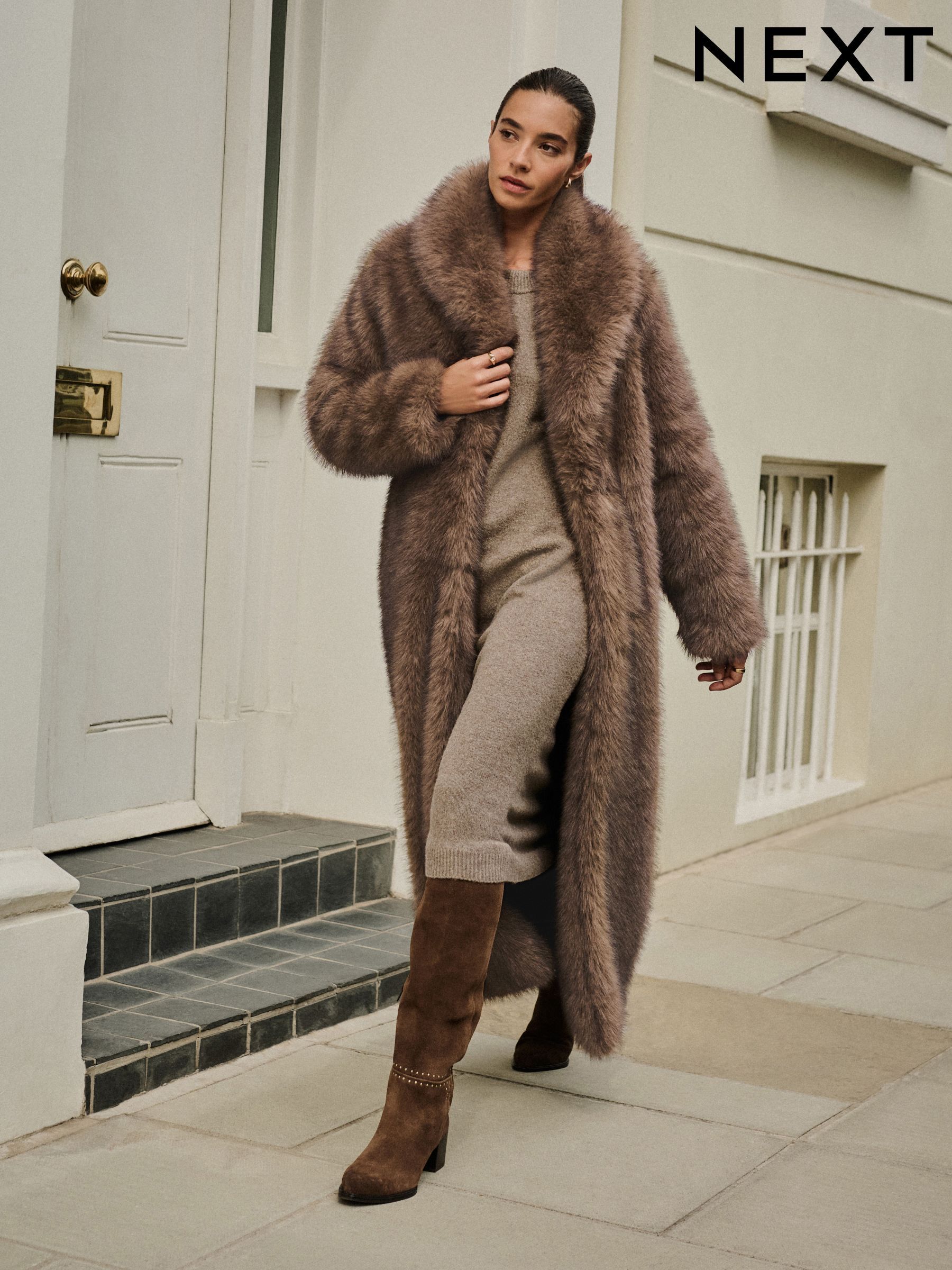 Faux Fur Coat Long Women's Coat Fleece Jacket Sherpa Fuzzy Faux 並行輸入品 Buy Women\u0027s Brown Faux Fur Long Coatsandjackets Online | Next UK