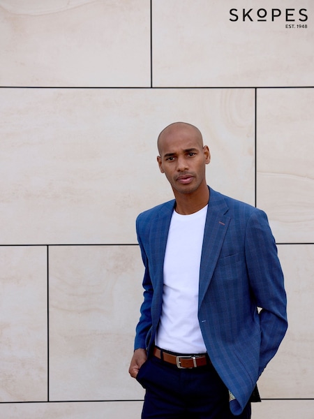 Skopes Blue Tailored Fit Orville Self Check Jacket (F78376) | £129