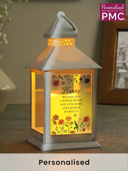 Personalised Wild Flowers LED Lantern by PMC (F78381) | £18