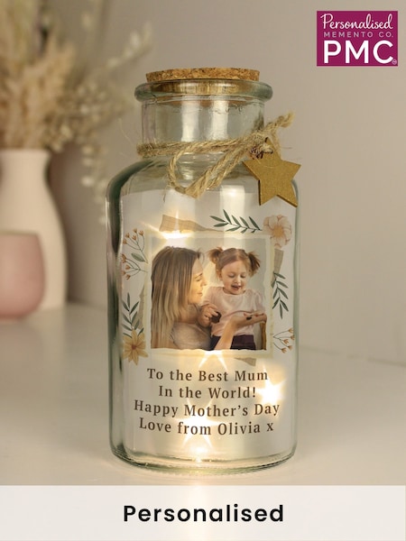 Personalised Photo Upload LED Light Up Jar by PMC (F78383) | £18