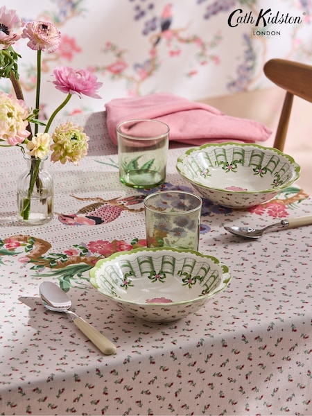 Cath Kidston Set of 2 Cream Spring Birds Bowls (F78715) | £28