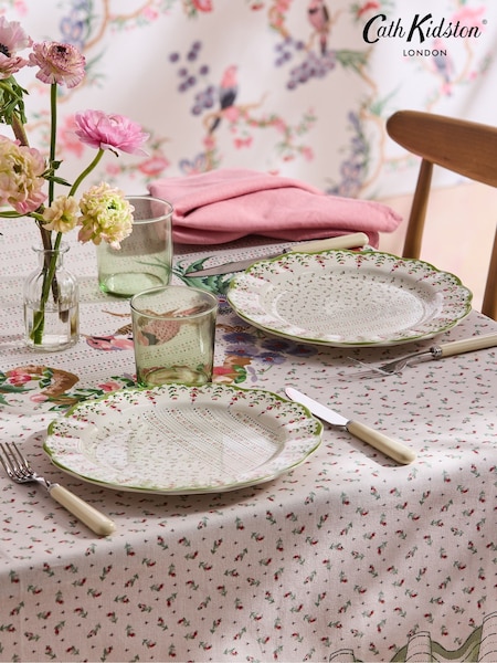 Cath Kidston Set of 2 Cream Spring Birds Dinner Plates (F78723) | £28