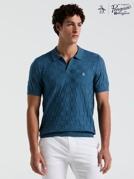 Original Penguin Natural Jacquard Sweater Polo Shirt (F78815) | £75