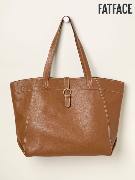 FatFace Tilly Tan Brown Leather Tote Bag (F78865) | £99.50